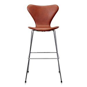 Arne Jacobsen Barstol 3187/3197 Brandy Classic Læder