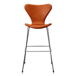 Arne Jacobsen Barstol modell 3187 - Låg Modell Vacona Nougat Anilin