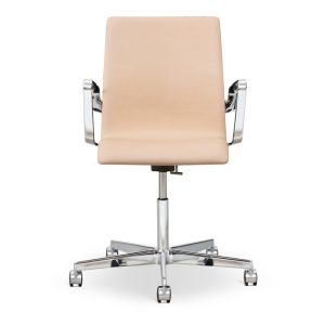 Arne Jacobsen Oxford kontorstol Alu vegetal/natur Anilin