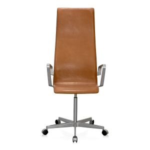 Arne Jacobsen Oxford Høj ryg - Vacona Cognac Hæve/sænke