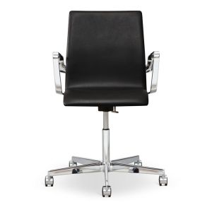 Arne Jacobsen Oxford kontorstol Aluminium Nevada Sort 