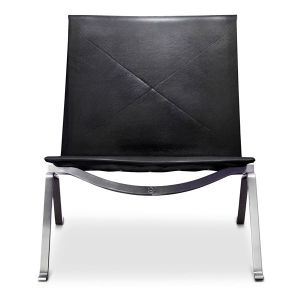 Poul Kjærholm PK-22 Classic Sort Semi Anilin 