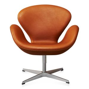 OANVÄND Arne Jacobsen Svanen i Alaska Cognac Anilin