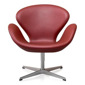 OANVÄND Arne Jacobsen Svanen Originalt Elegance Indian Red Anilin