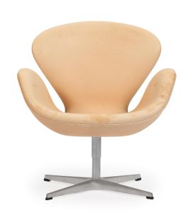 Vintage Arne Jacobsen Svanen vegatabilsk  anilin læder 