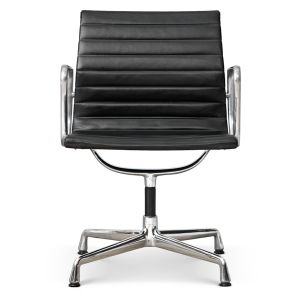 Charles Eames EA-108 Sort Læder Designerstol - Tidløs Elegance