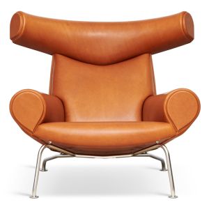 Hans J. Wegner Ox Chair EJ100 Vacona Cognac Anilin