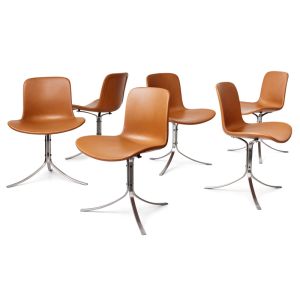  Poul Kjærholm Pk-9 Elegance Natur anilin- gruppe 