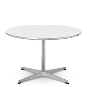 Fritz Hansen cirkulær sofabord Ø75 med alukant - forfra 