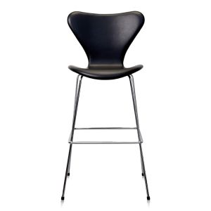 Arne Jacobsen Barstol 3187 Classic Sort Semi Anilin