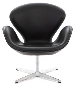 Arne Jacobsen Svanen Original sort læder 