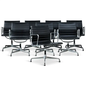 Eames EA-108 sort læder 