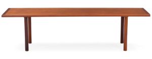 Hans J. Wegner: “CH 108”. Sofabord med stel af stål, top af eg. Carl Hansen & Søn