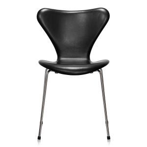Arne Jacobsen Syveren 3107 Classic Sort læder Ny stol