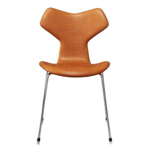 Arne Jacobsen Grand Prix stol, modell 3130 Alaska Svart Anilin