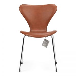 Arne Jacobsen Syveren 3107 Classic Brandy læder Ny stol